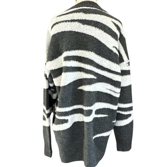 NEW Michael Stars Charcoal Combo Nell Cardigan Sweater - Picture 2 of 10